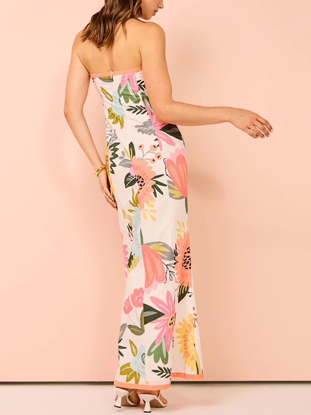 Sommerliche, sexy Wickelkleider mit Schlitz und Aufdruck