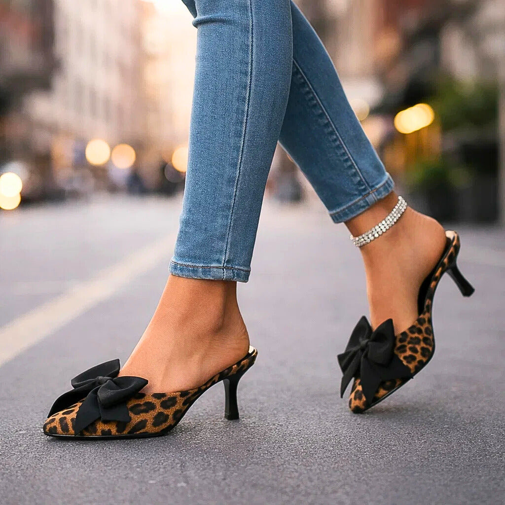 SIENNA LEOPARDEN-SCHLEIFEN-HEELS