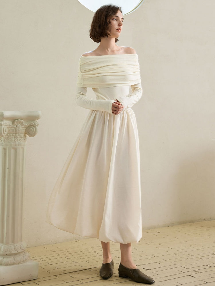 Carmenkleid im Hepburn-Stil, Midi