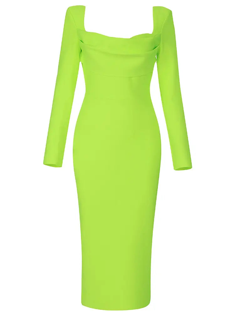 Sexy Bandage-Kleid mit eckigem Ausschnitt