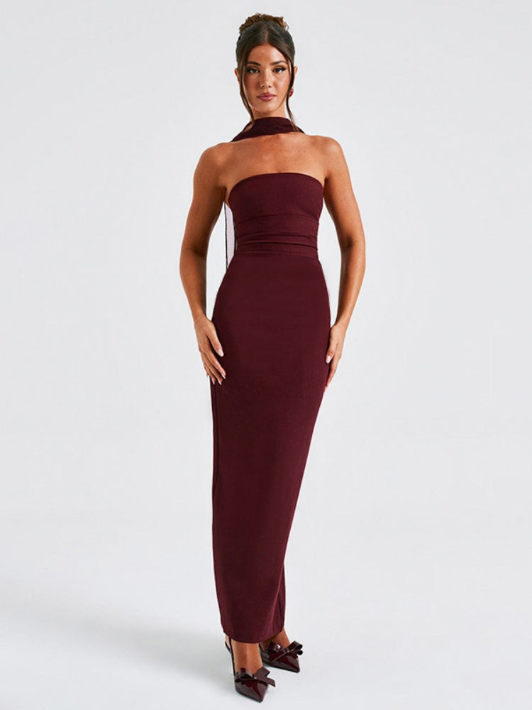 Trägerloses Kleid-Set mit Spitze
