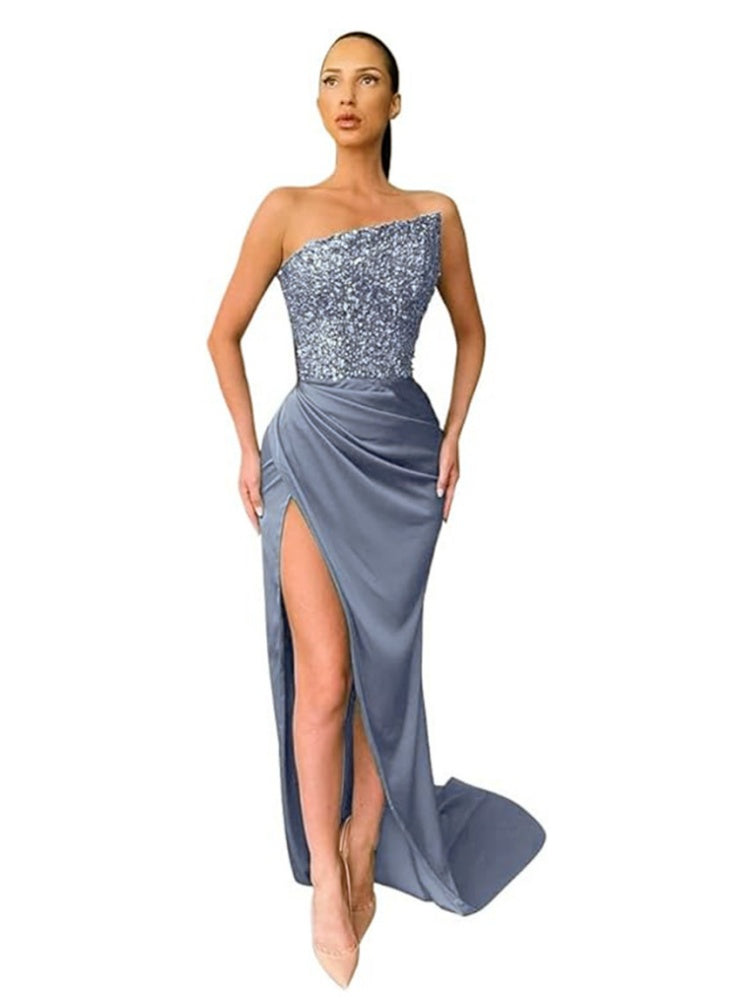 Himmlisches Glitzer-Abendmaxikleid