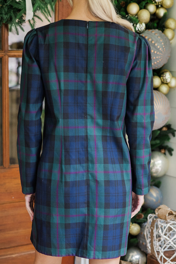 Mini-Kleid „Warmest Wishes“ in Marineblau kariert
