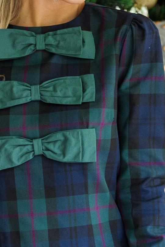 Mini-Kleid „Warmest Wishes“ in Marineblau kariert