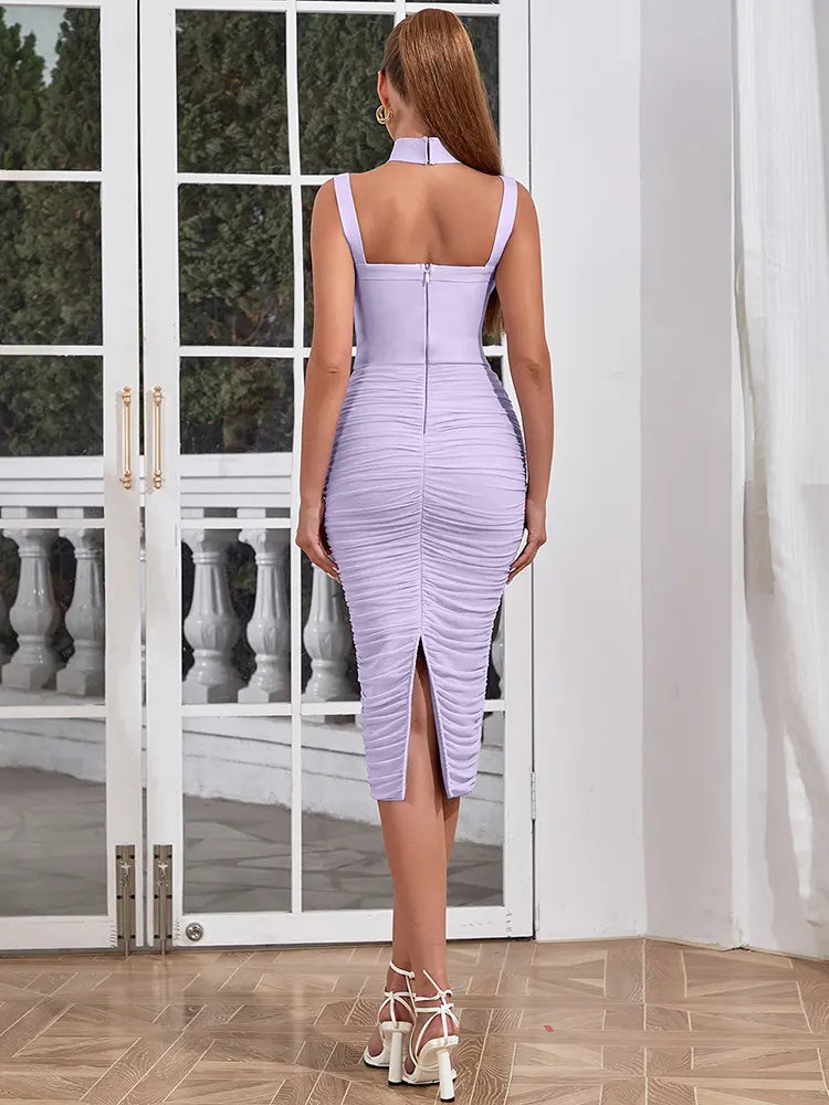 Neckholder-rückenfreies Kleid