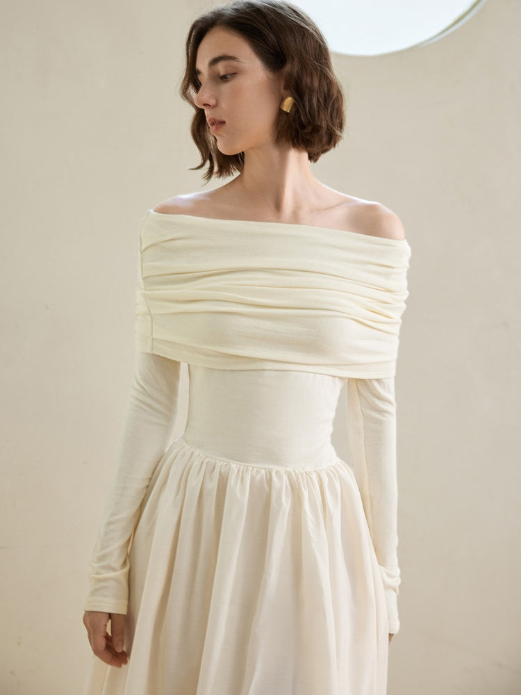 Carmenkleid im Hepburn-Stil, Midi