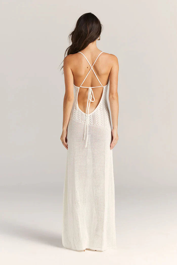 Cut-Out Strickkleid – Blumenmuster