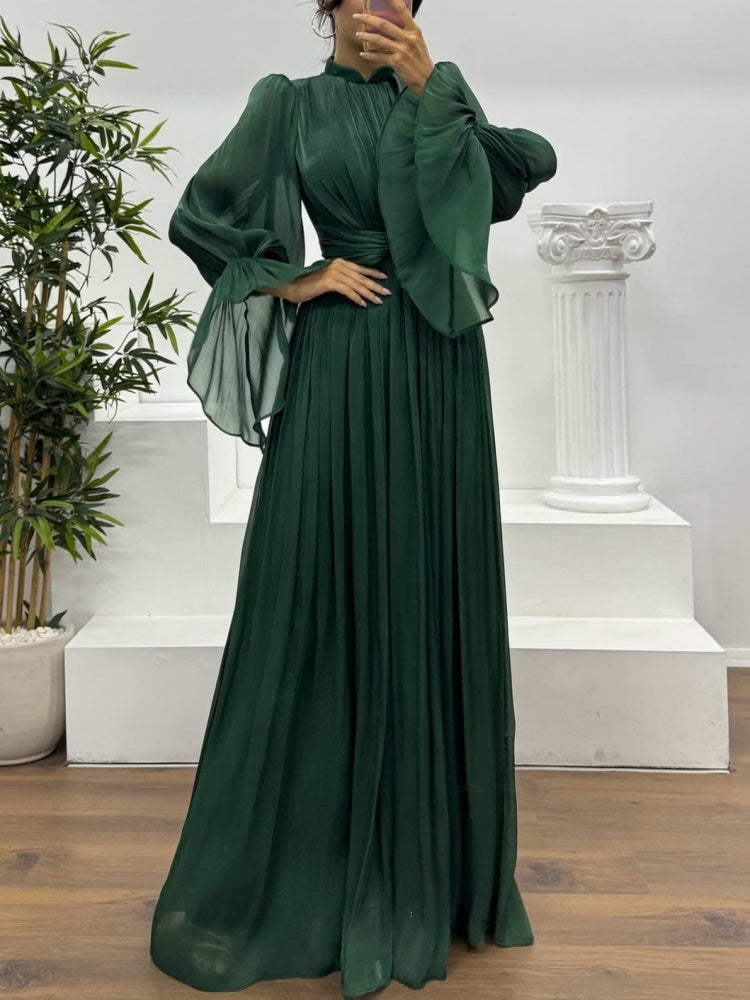 Französisch inspirierte Maxikleid mit Taillenbetonung