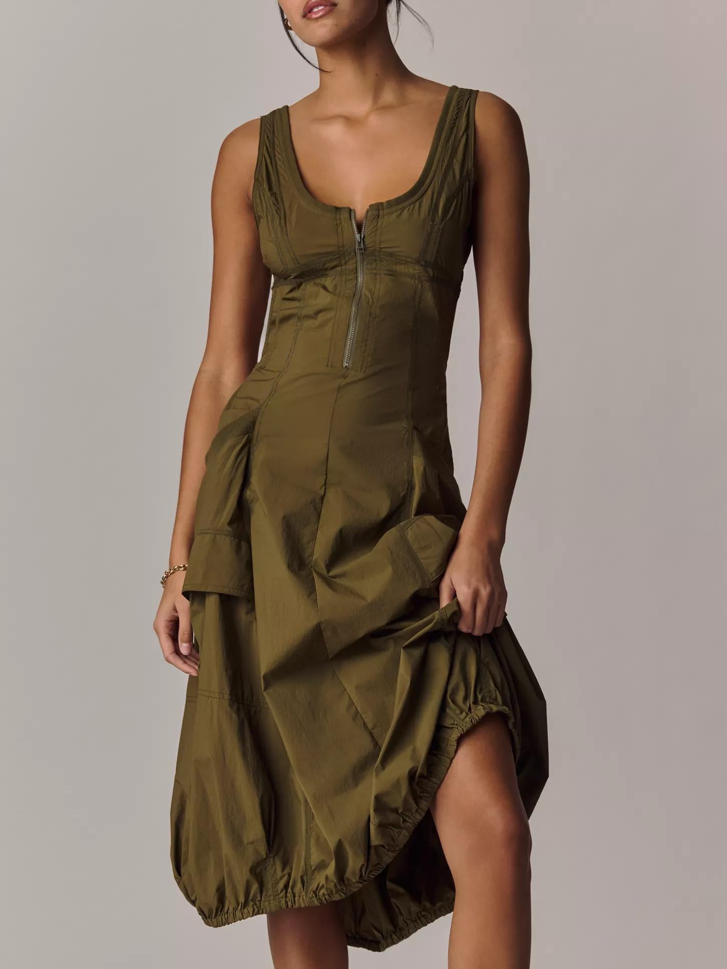 Daily Practice Fastpack Midi-Kleid mit Bubi-Saum
