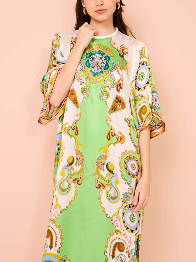 Einzigartiges Midi-Kleid mit Blumenmuster und lockerer Passform