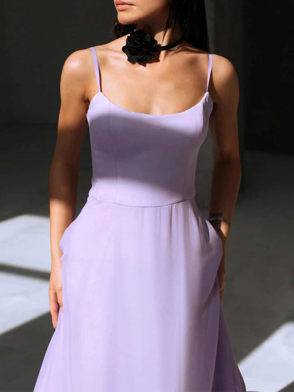 Maxikleid mit Rüschenbustier