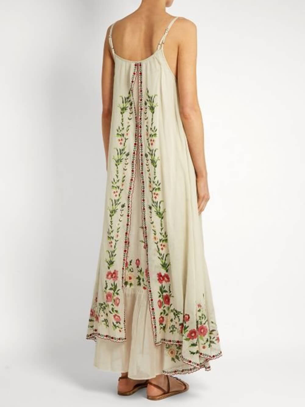 Rundhals-Swingkleid mit Print, locker geschnitten