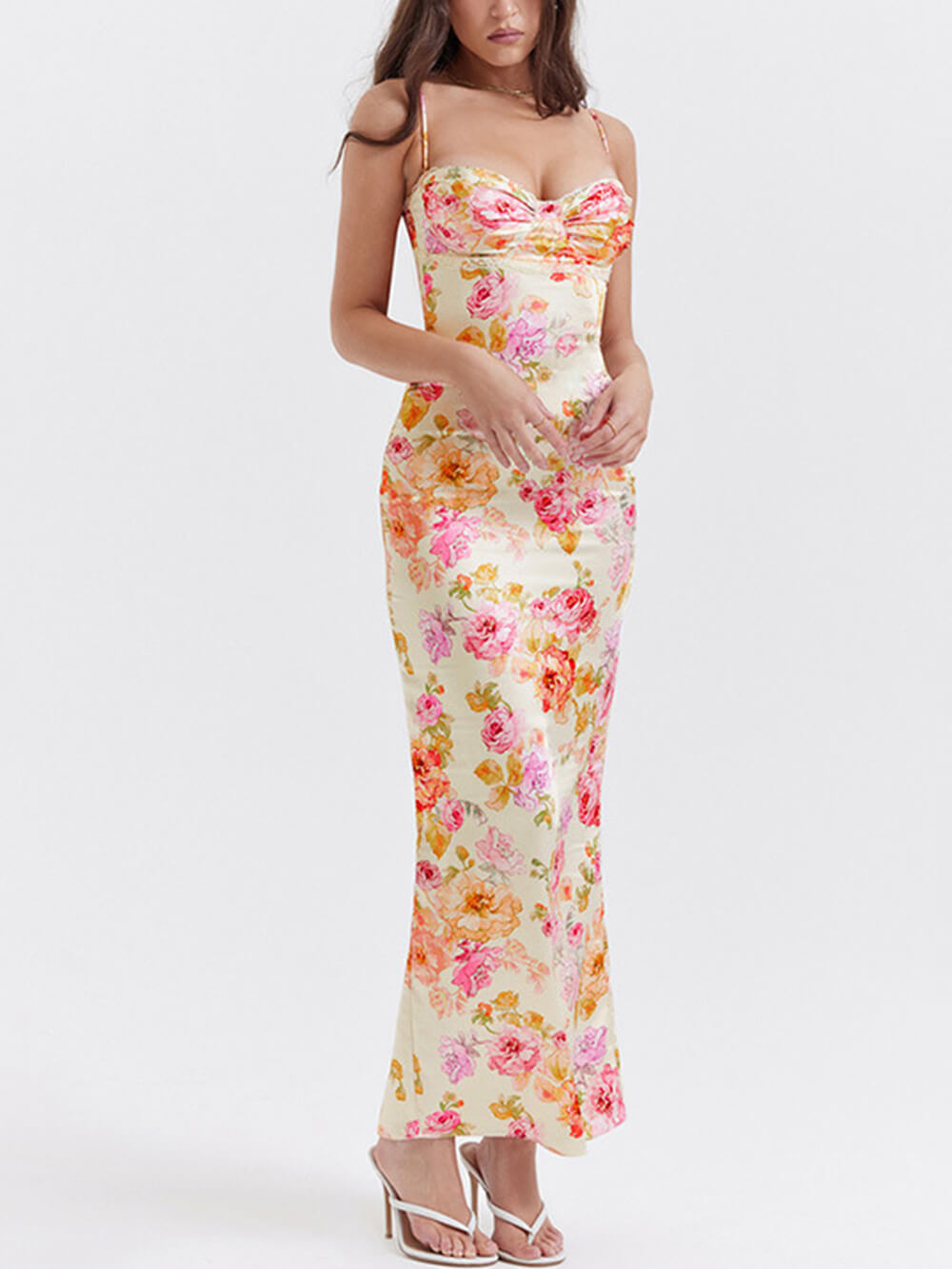 Bedrucktes sexy Maxikleid