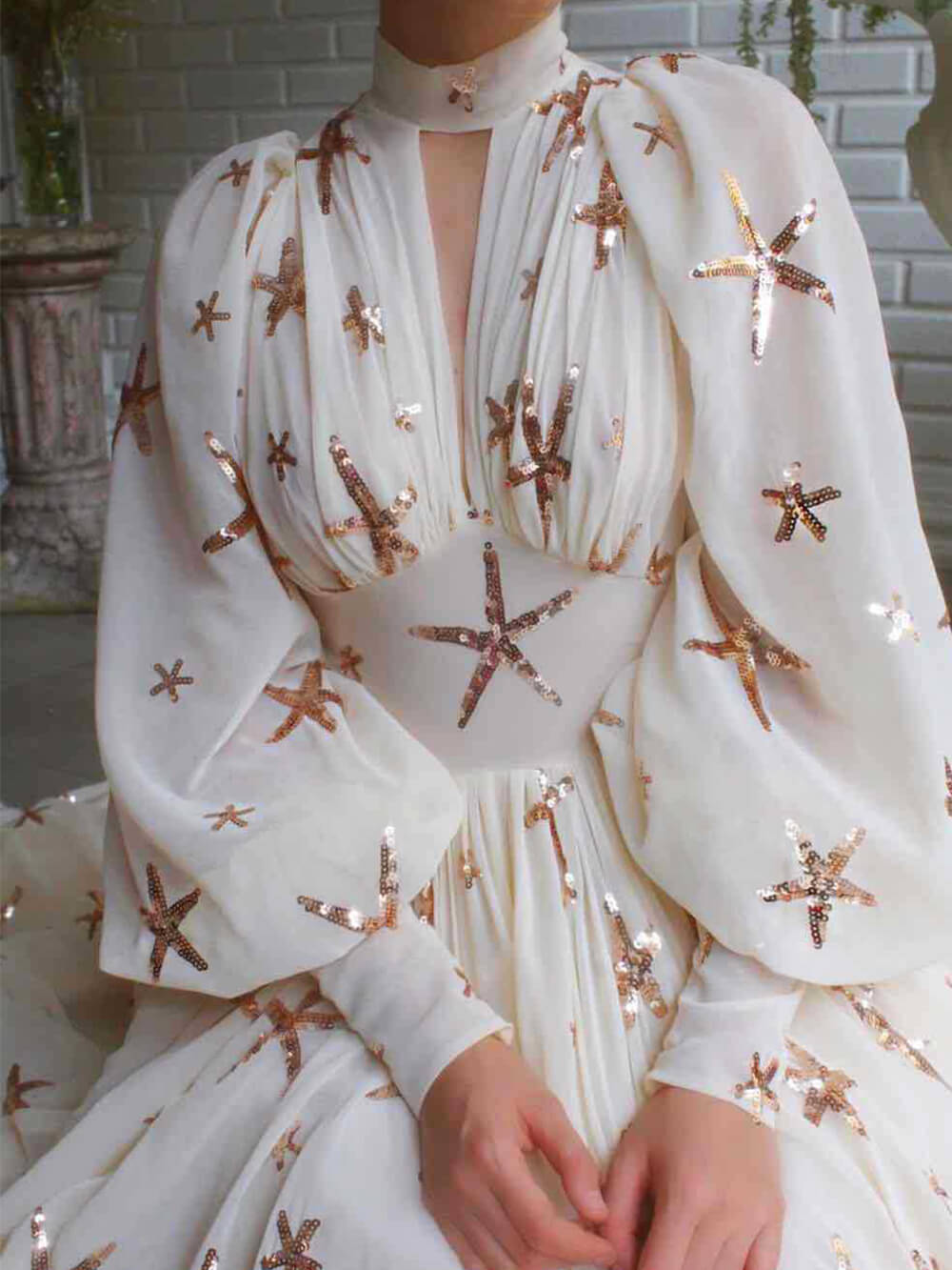 Pailletten Chiffon Maxikleid