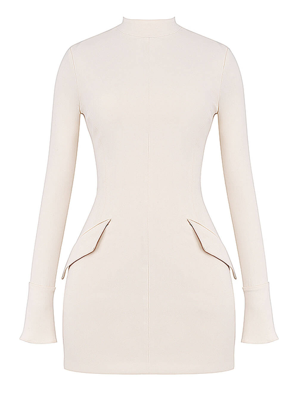 Vintage cremefarbenes Minikleid