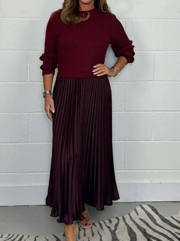 Faltenkleid mit Paneelen