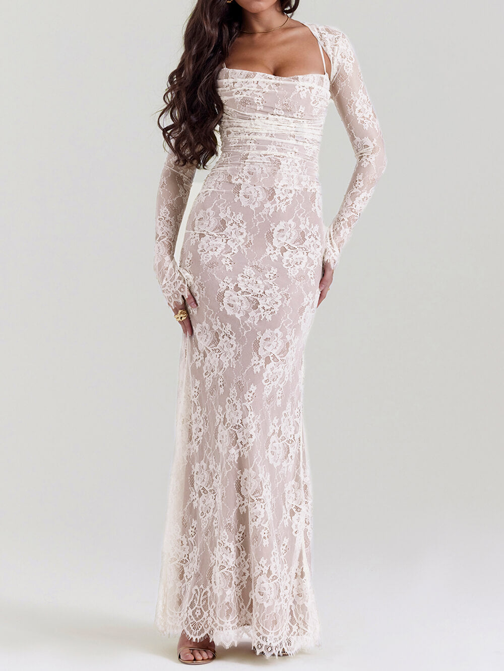 Maxikleid aus Vintage-Spitze