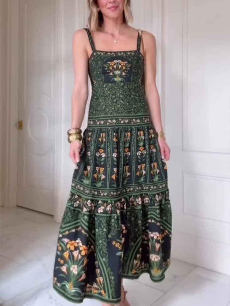 Trägerloses ärmelloses Midikleid