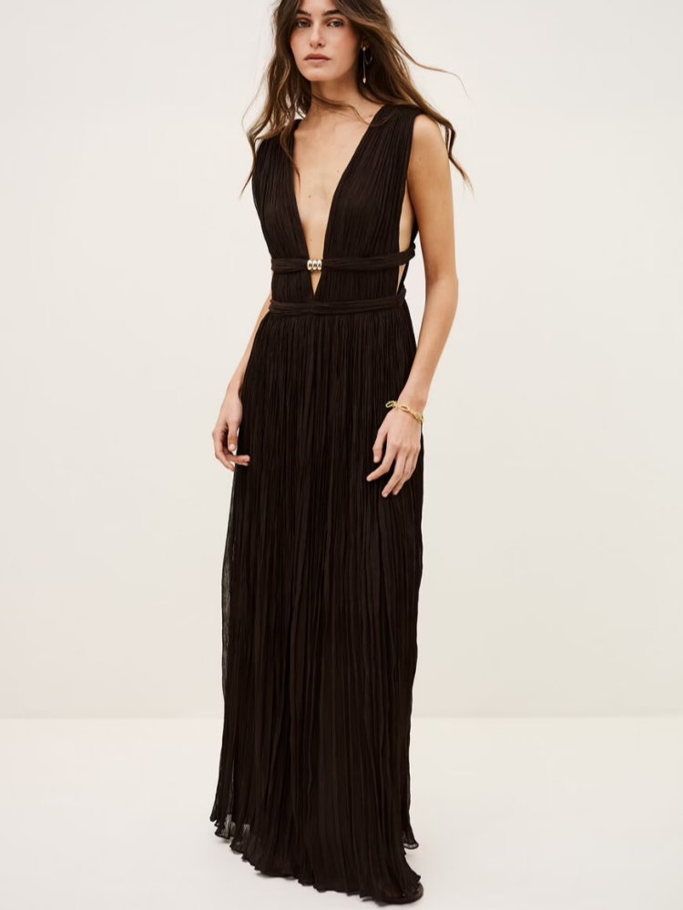 Midnight Goddess Maxi Dress