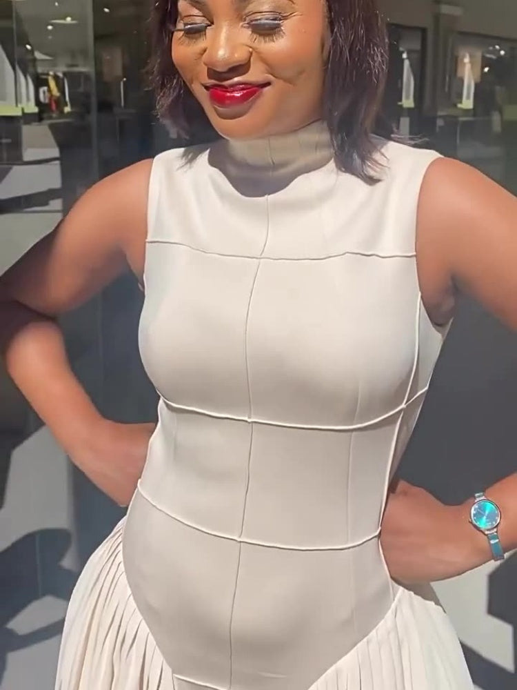 Strukturiertes Bustier-Maxikleid