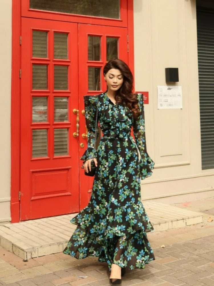 Maxikleid „French Print Cake“