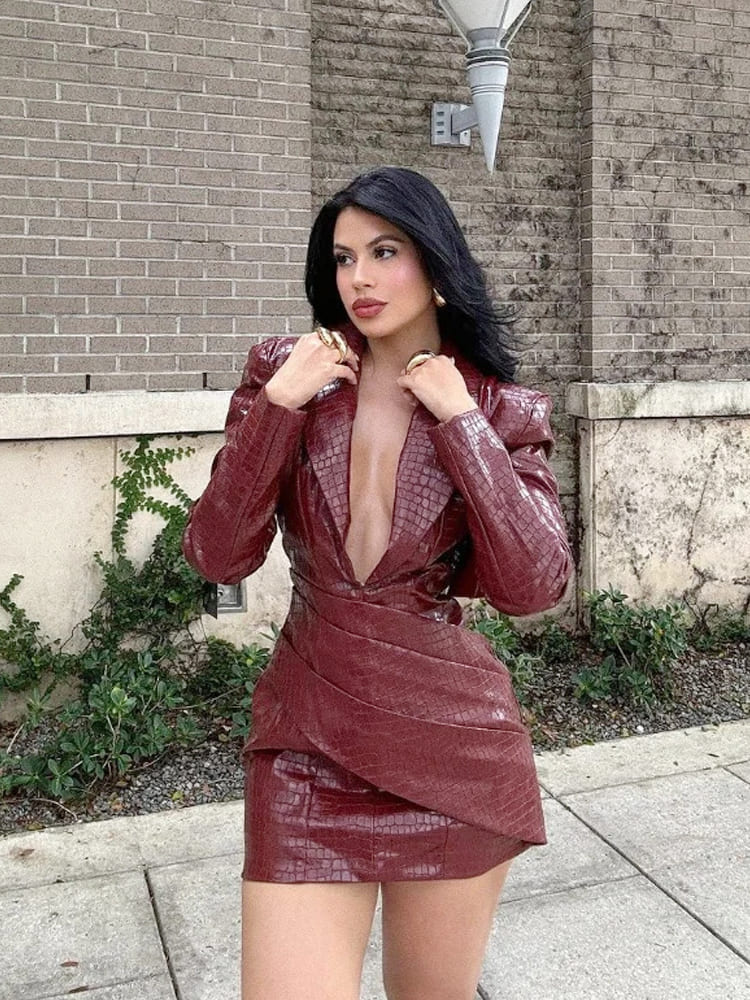 Tiefer V-Ausschnitt Bodycon-Kleid
