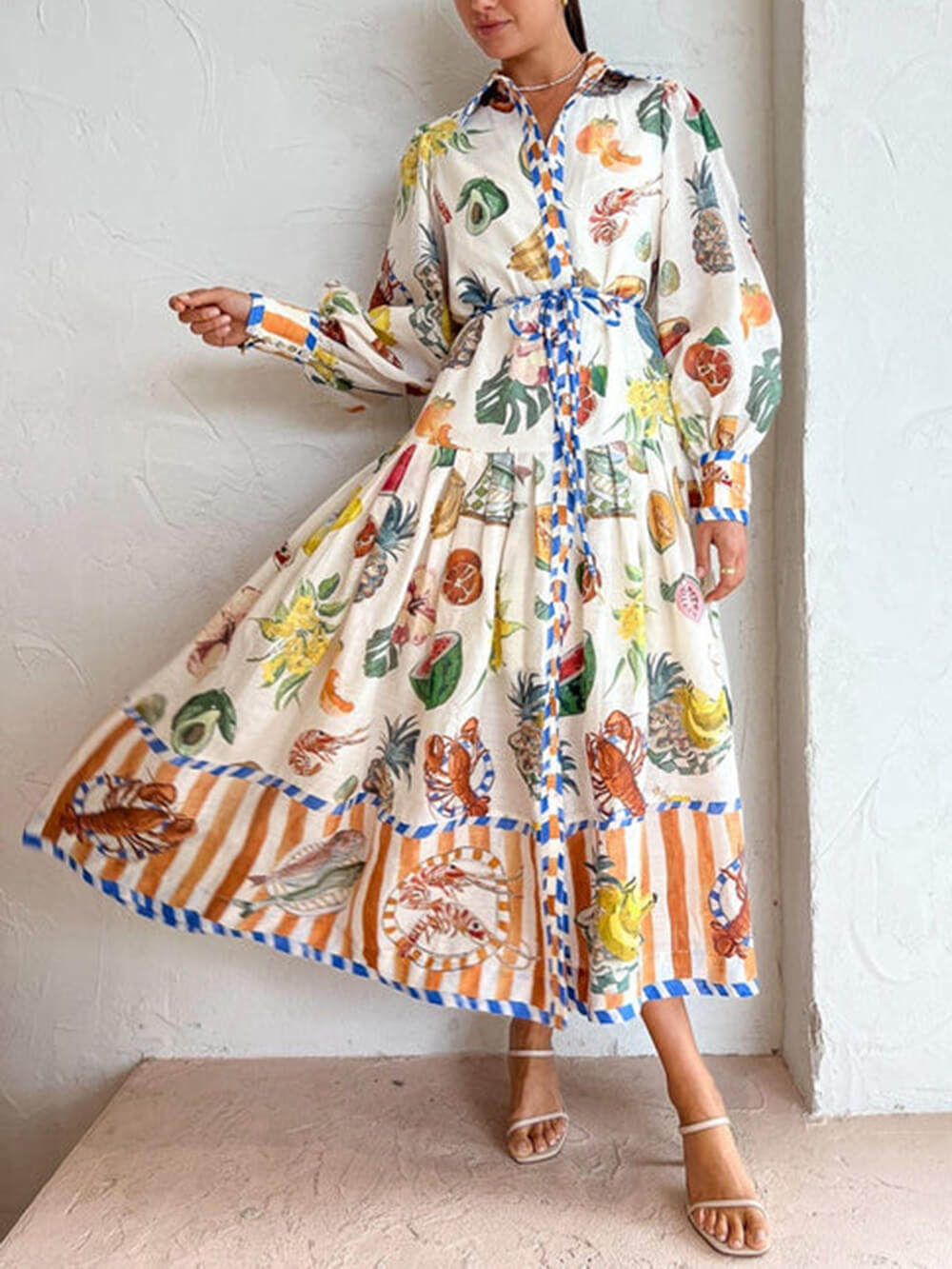 Shirtdress Theo in Multi