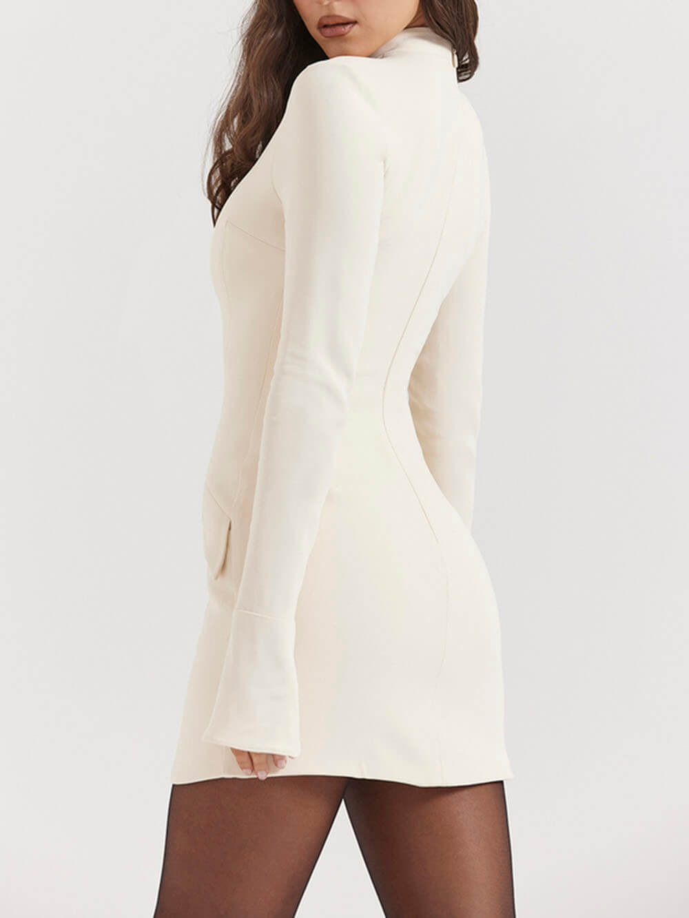 Vintage cremefarbenes Minikleid