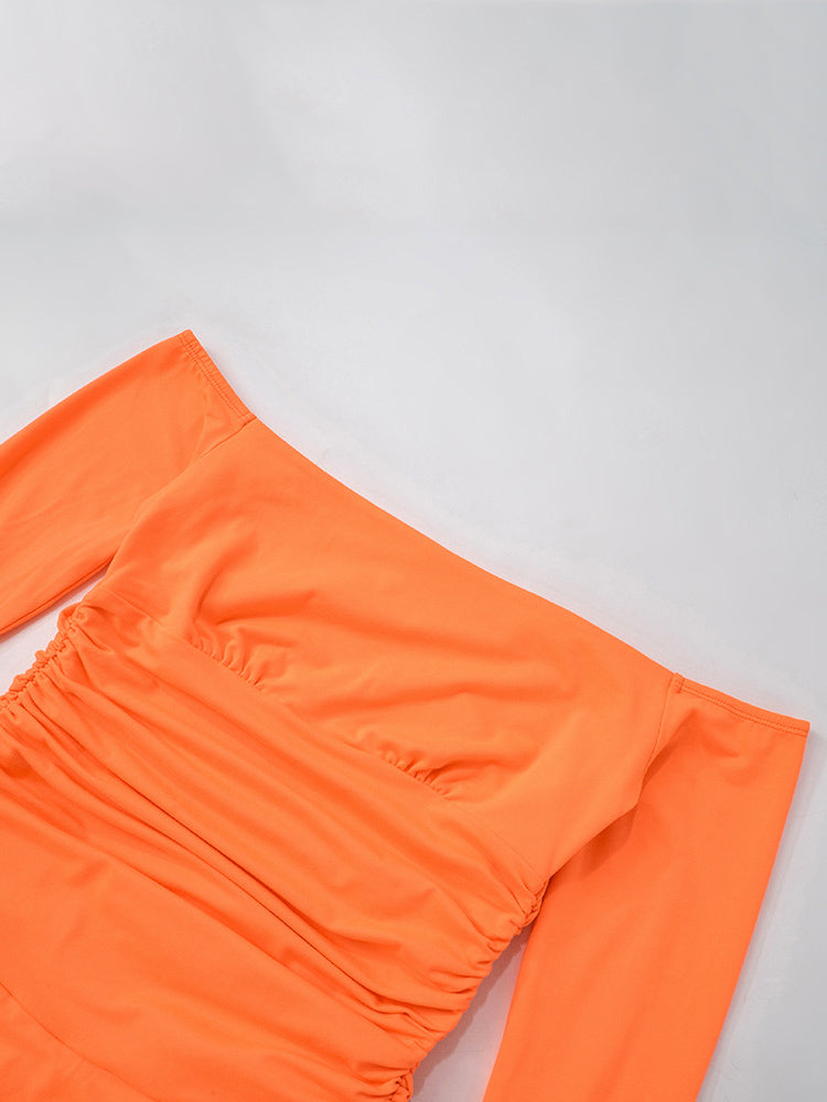 Carmen-Glockenärmel-Kleid