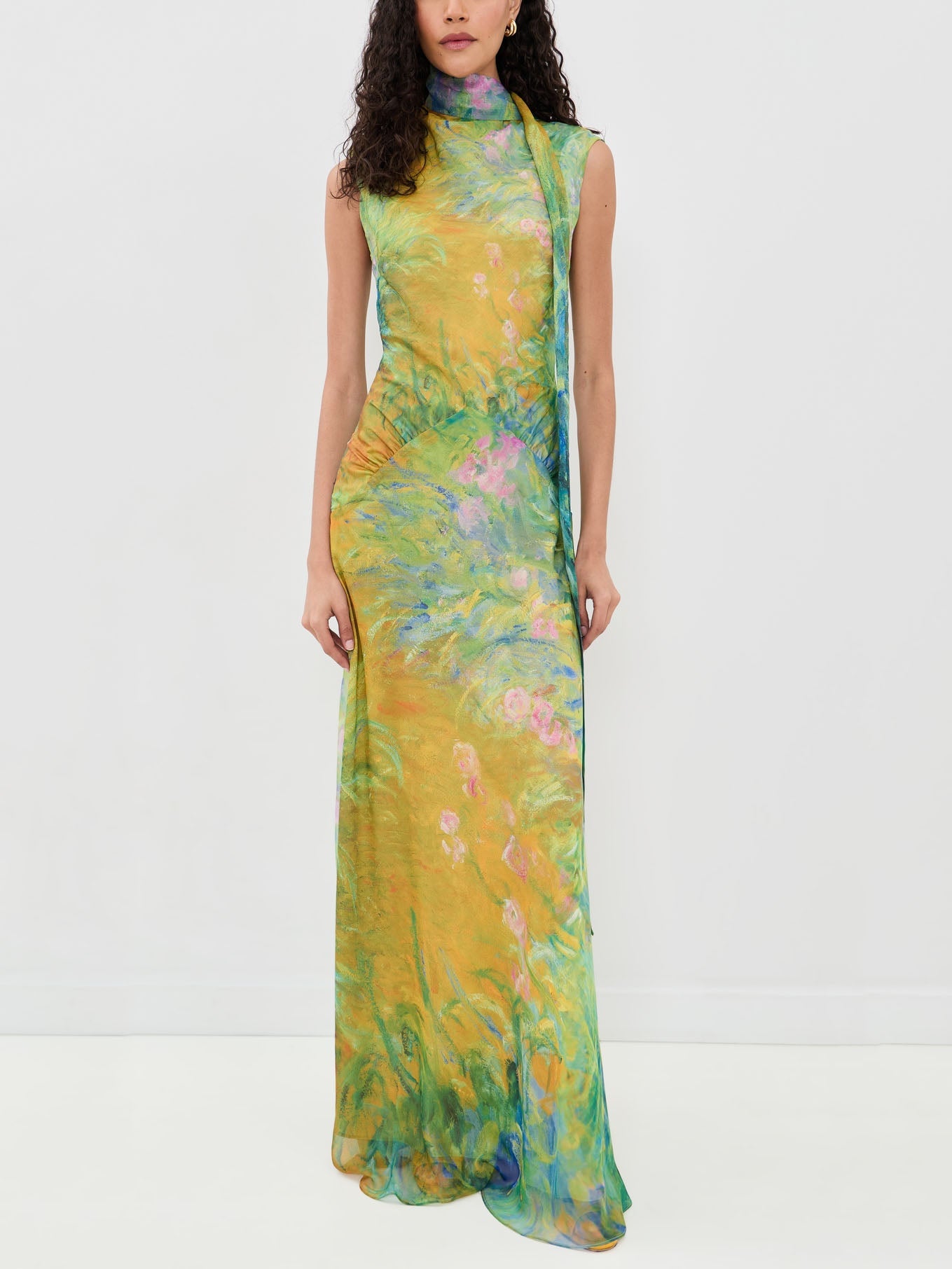 Path Of Irises Monet Maxi Dress