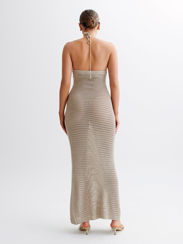 Geblümtes Häkel-Maxikleid „Kyla“