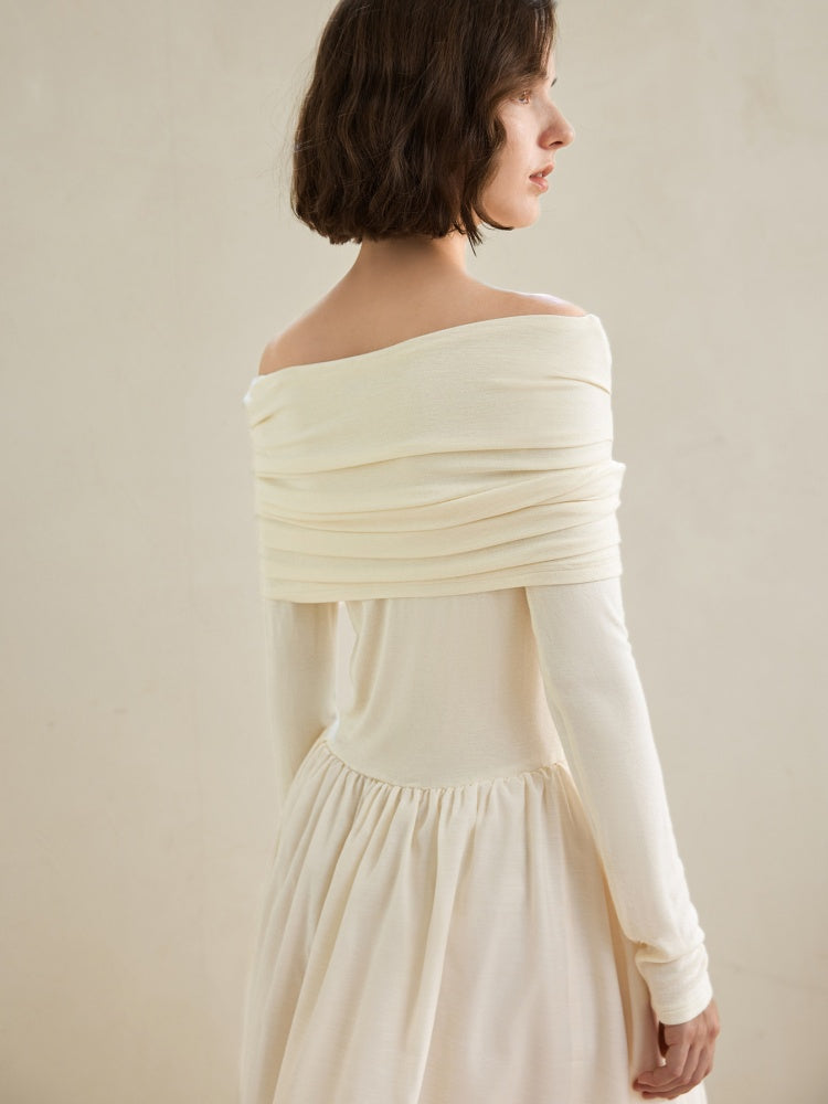 Carmenkleid im Hepburn-Stil, Midi