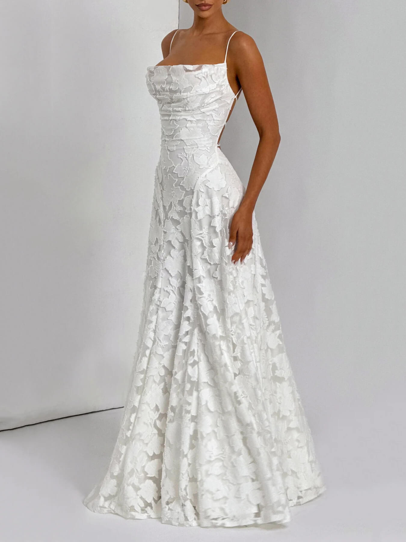 Jacquard-Maxikleid