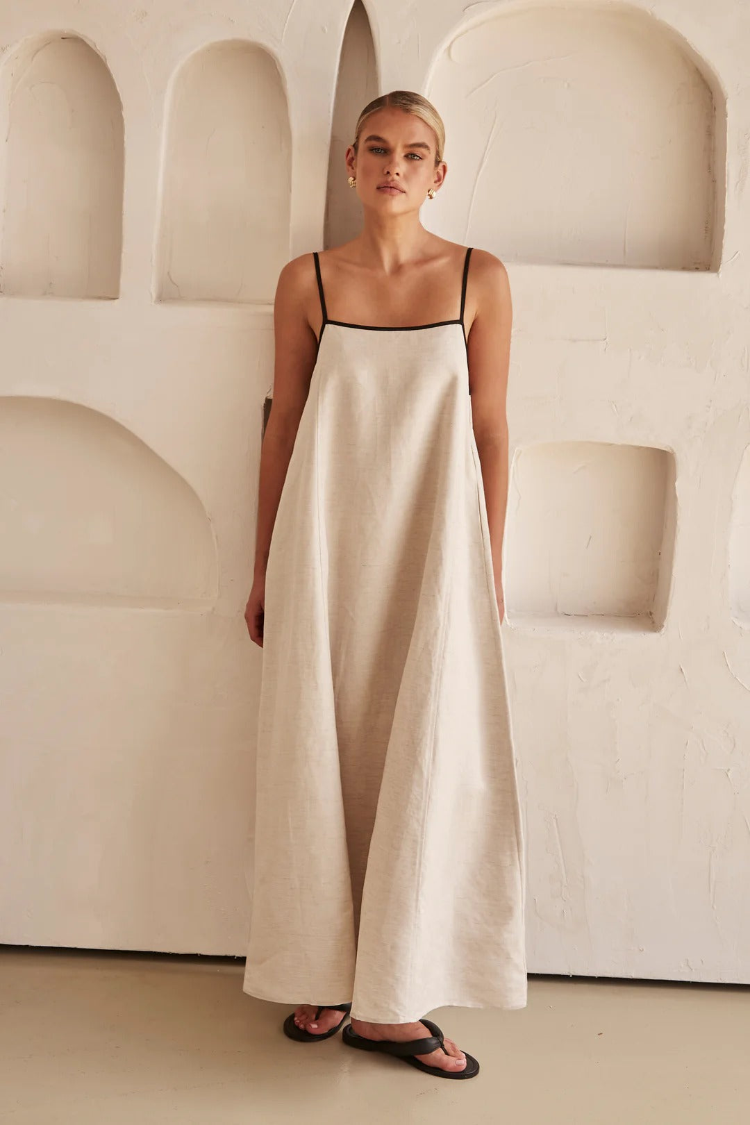 Maxikleid aus Leinenmix
