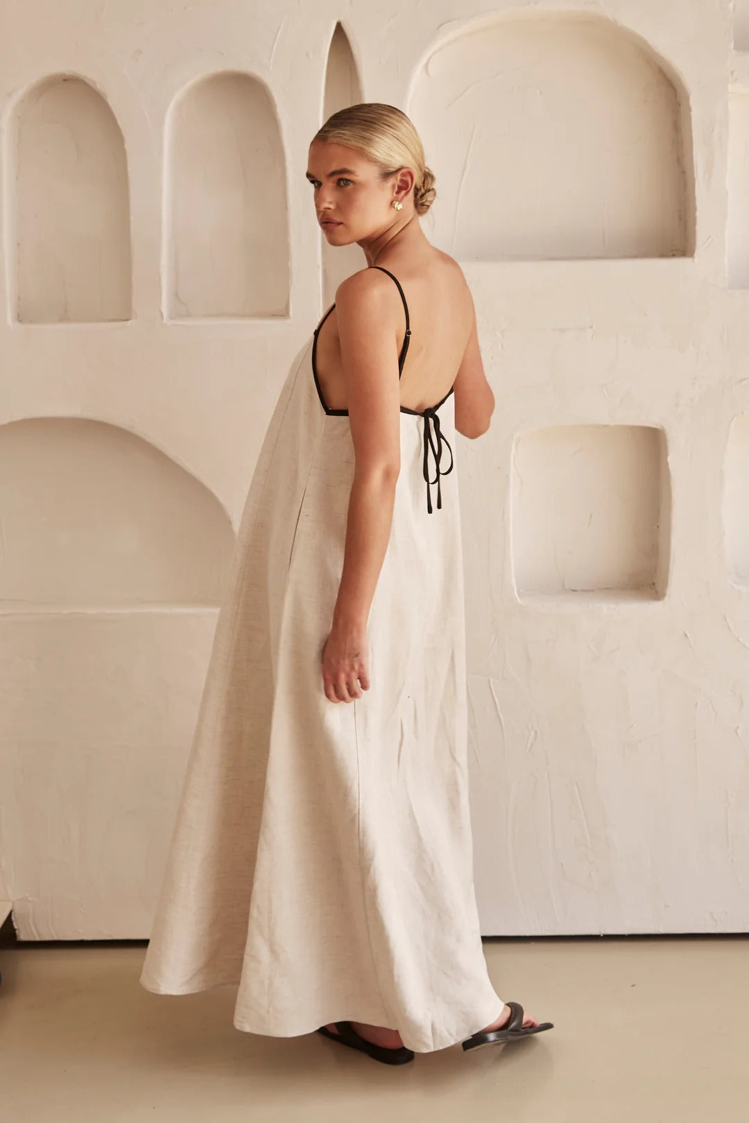 Maxikleid aus Leinenmix