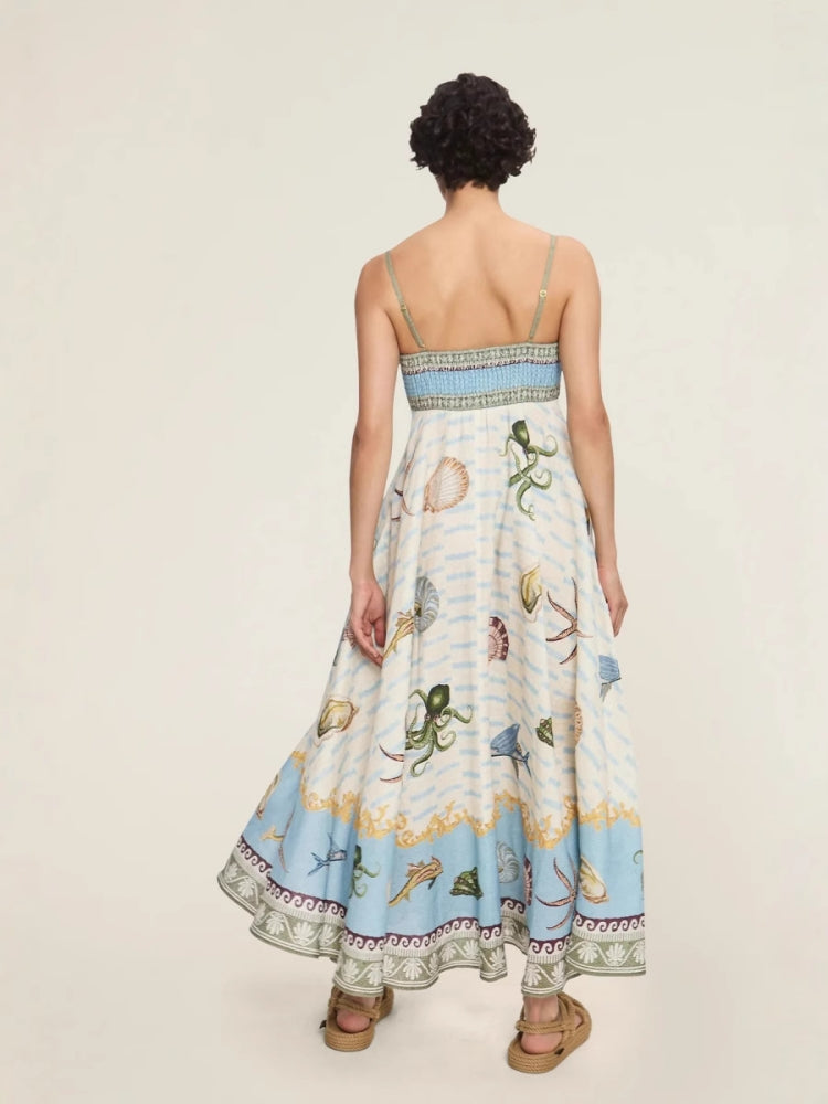 Kreatives Strandkleid mit Print