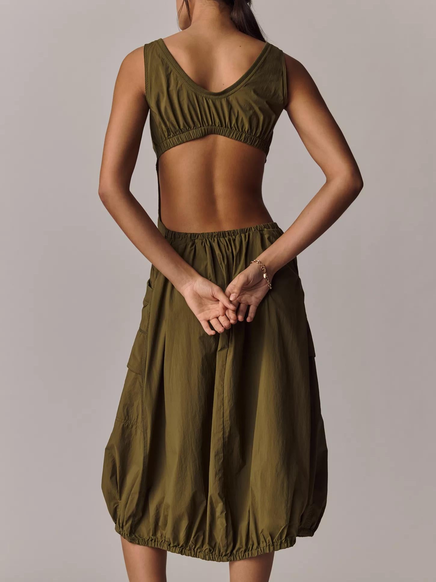 Daily Practice Fastpack Midi-Kleid mit Bubi-Saum
