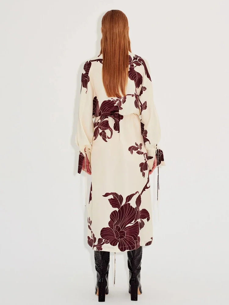 Kimono-Kleid mit Origami-Print