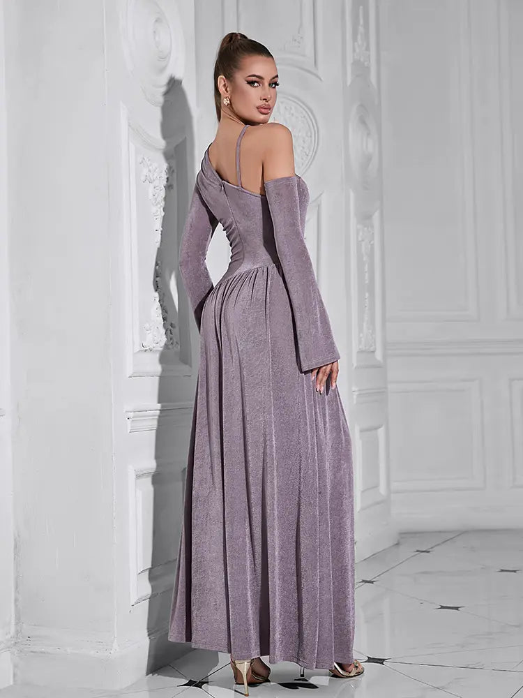 Asymmetrisches One-Shoulder A-Linien-Kleid