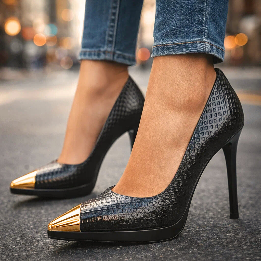 AVELINE GOLD-POINT-ABSATZSCHUHE