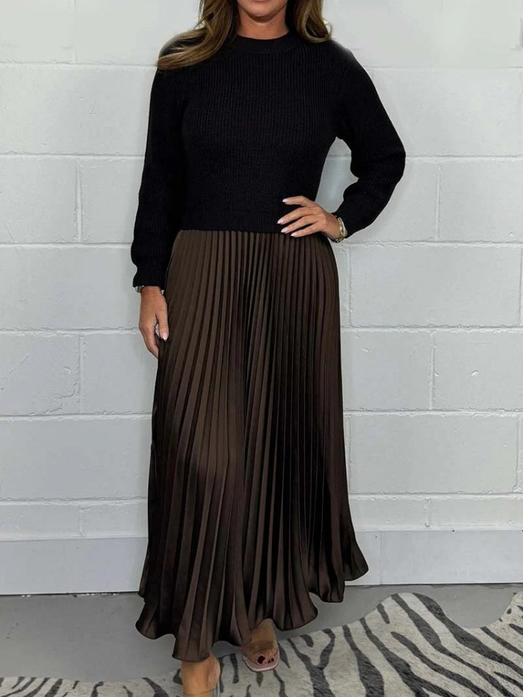 Faltenkleid mit Paneelen