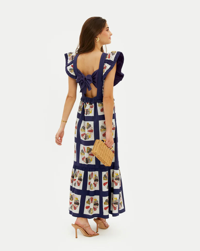 Bedrucktes Baumwoll-Maxikleid