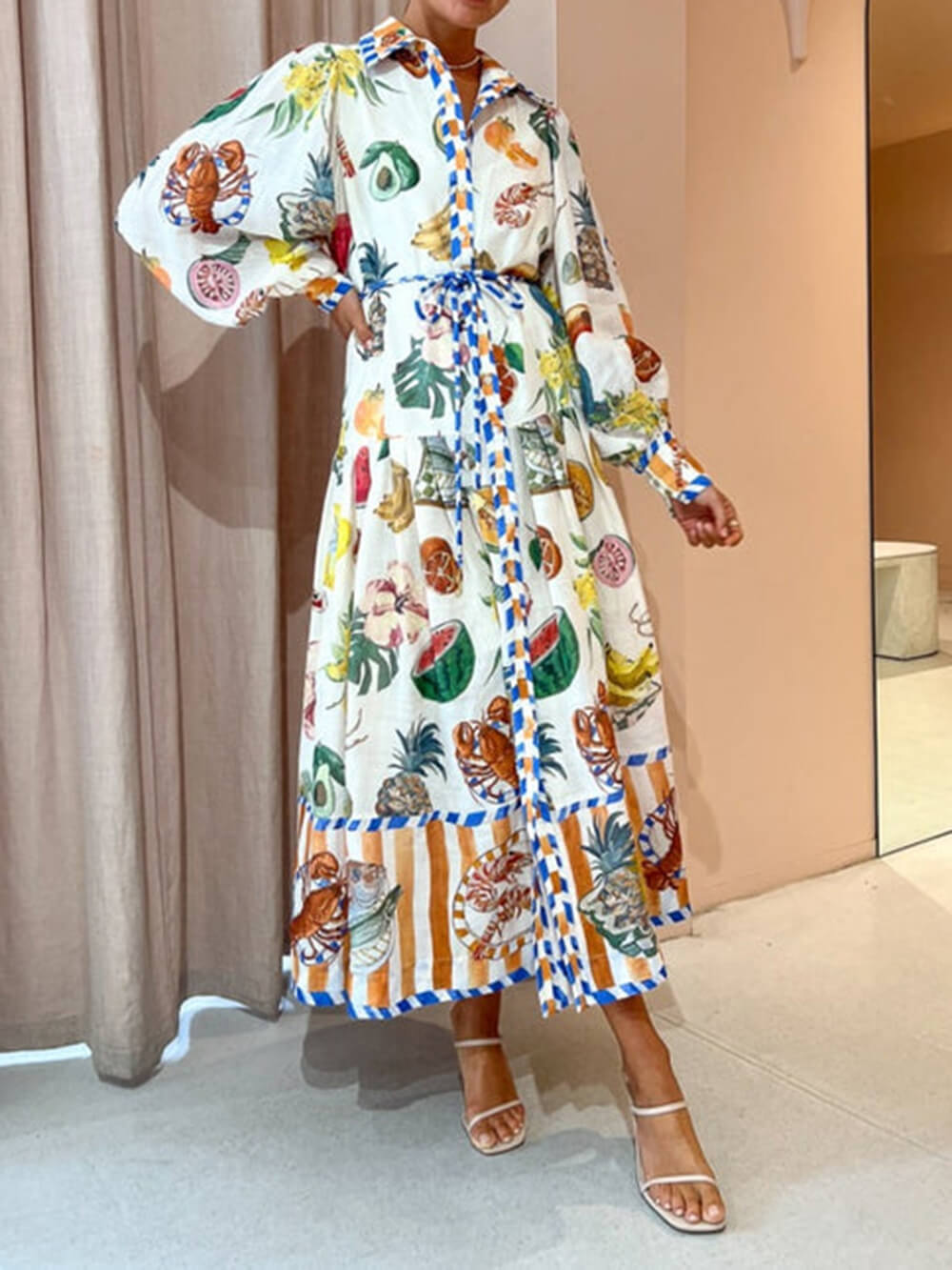 Shirtdress Theo in Multi