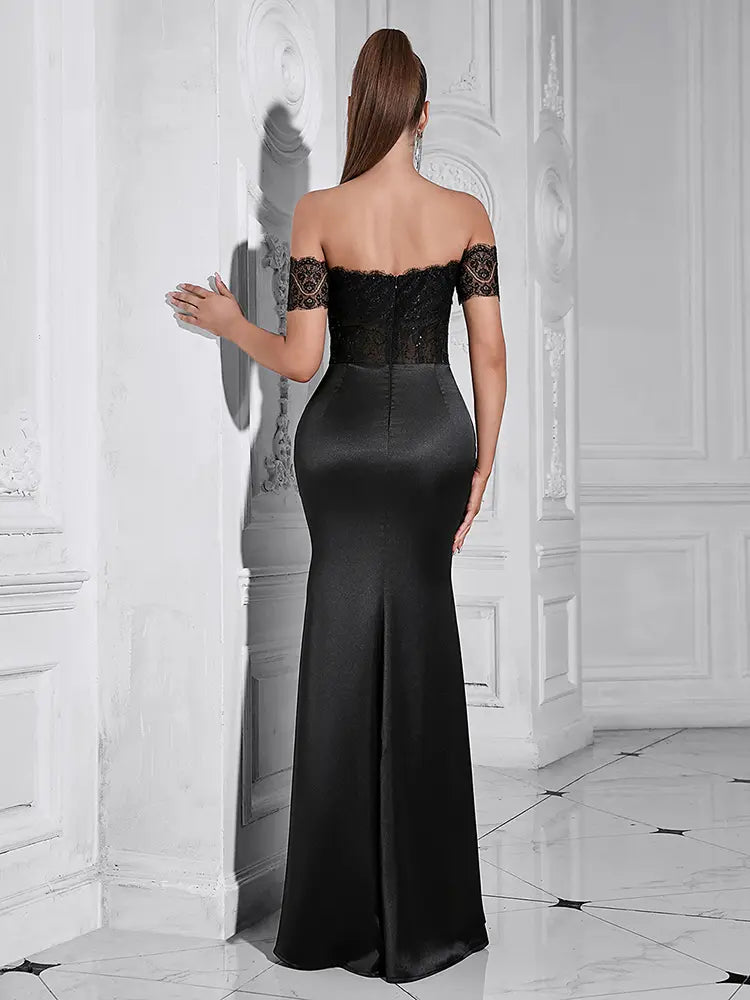 Elegantes schulterfreies Meerjungfrauenkleid