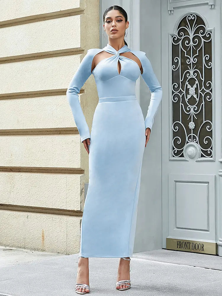 Sexy asymmetrisches Neckholder-Kleid