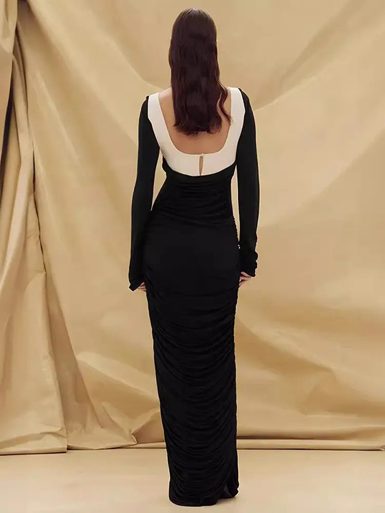 Mode Ärmelloses Langarmkleid