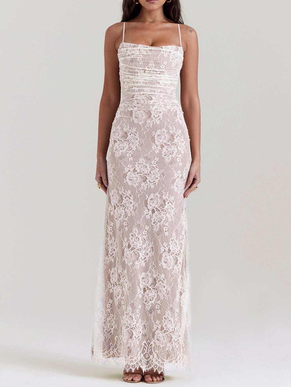 Maxikleid aus Vintage-Spitze
