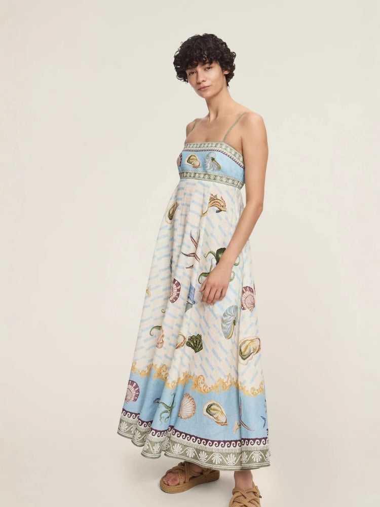 Kreatives Strandkleid mit Print