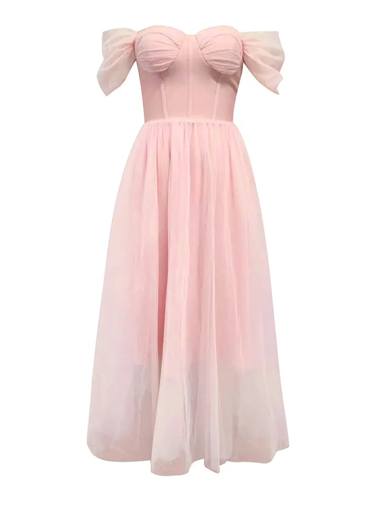 Schlauchkleid mit Mesh-Einsatz
