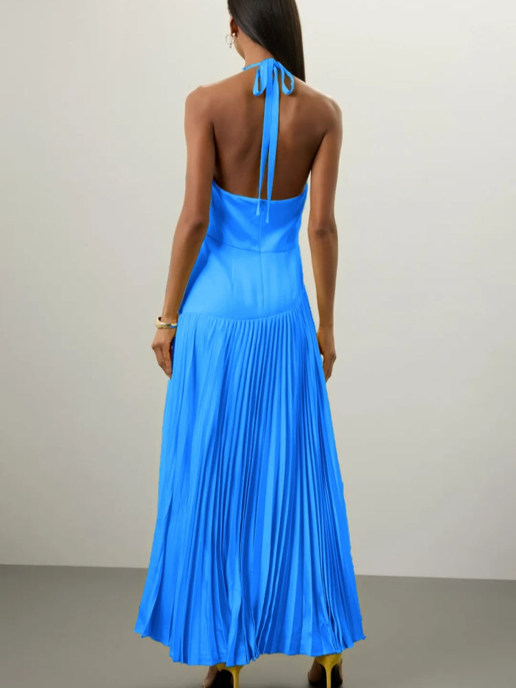 Böhmisches Neckholder-Maxikleid